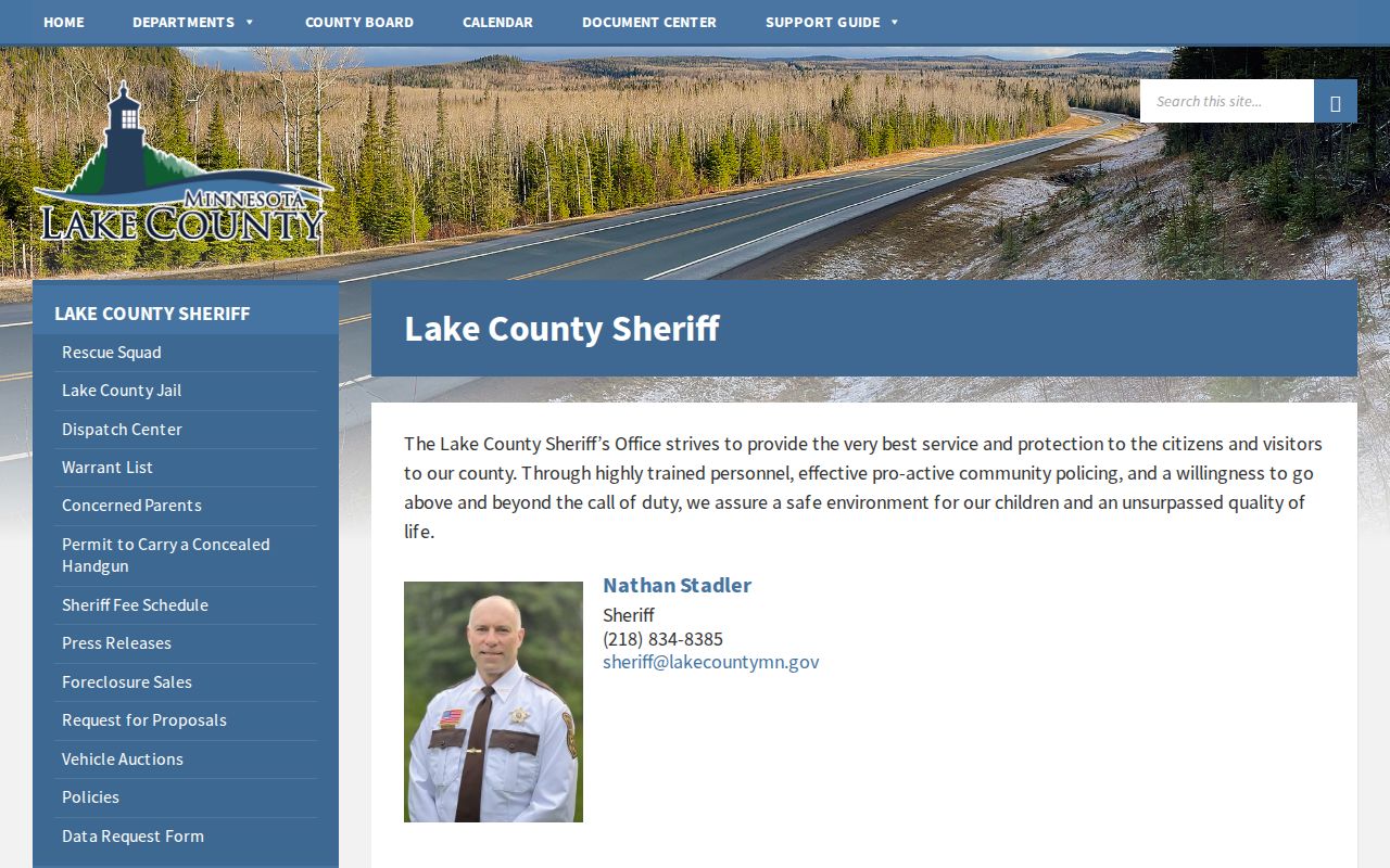 Lake County warrant service and sheriff operations contact information