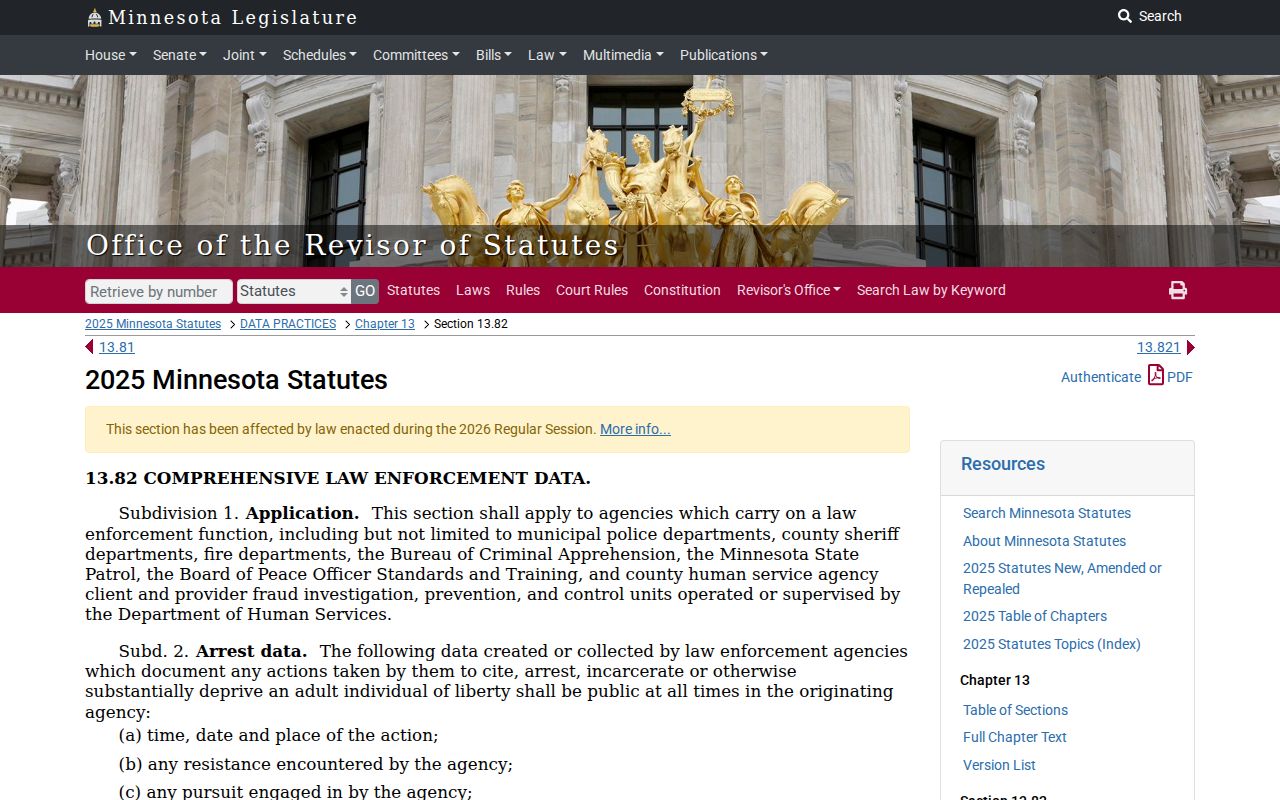 Lake County bench warrant record access rules under Minnesota data law